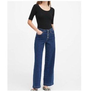 Banana Republic High-Rise Wide-Leg Button Fly Jean - 25